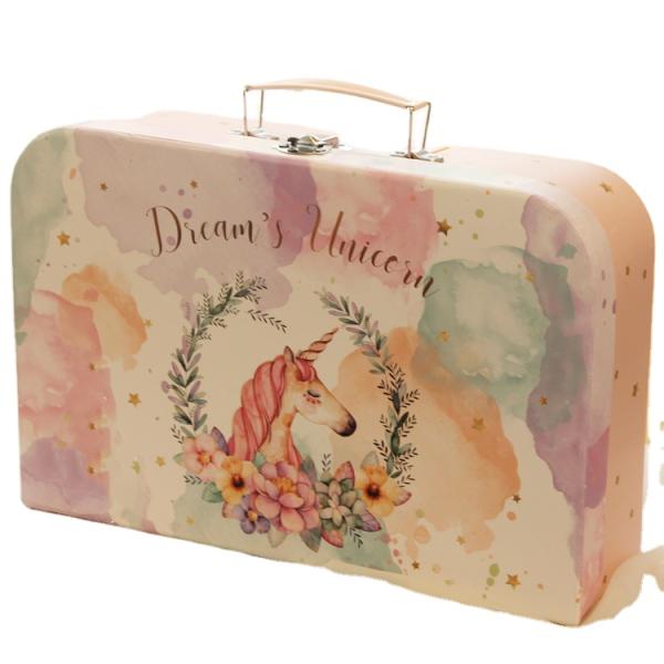 Kawayi Милый мини жесткий картонный чемодан Подарочный ящик для детей Печать Управление штамповкой