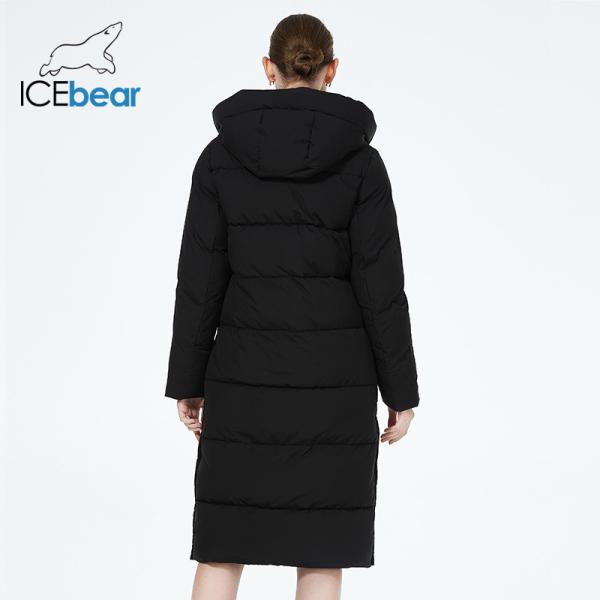 Polyester Long Padded Coat Womens Black Womens Padded Coat Undetachable