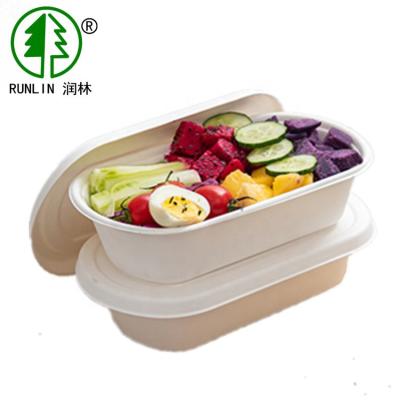 caixa biodegradável sustentável dos recipientes de alimento do bagaço 700ml com tampa