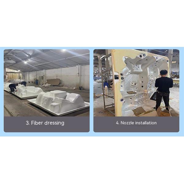 Round Acrylic Whirlpool Bathtub With Waterfall And Air Massage