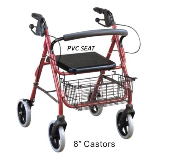Durable Shopping Rollator , Adults  Drive Medical Aluminum Rollator