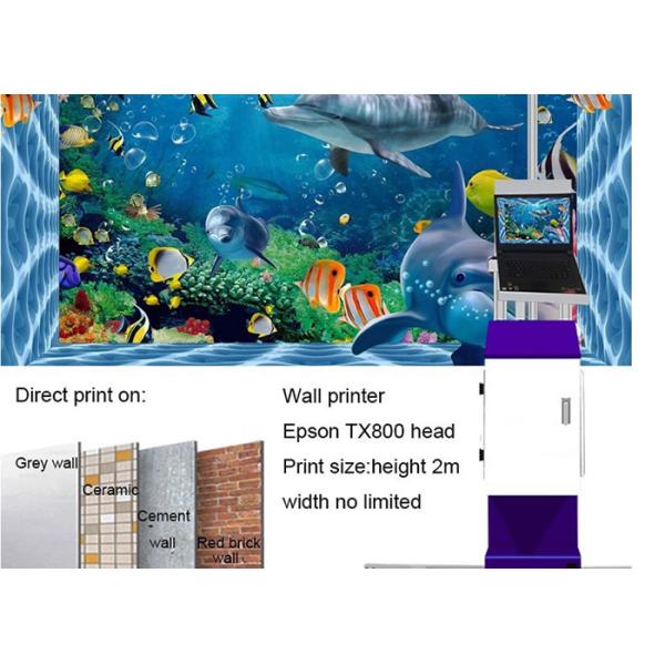 1920X1080 120W 30sqm/h CMYK Vertical 3D Wall Printer