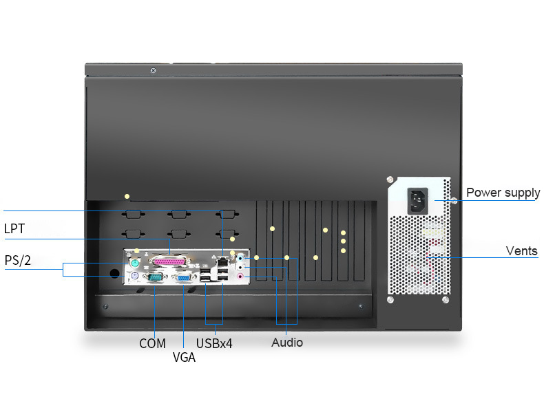 6U 15 компьютер держателя шкафа дюйма RS232 80W промышленный с клавиатурой