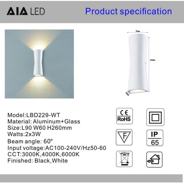 Modern wall mounted lamps decorative outdoor waterproof up down wall lamp courtyard garden hotel villa house wall light