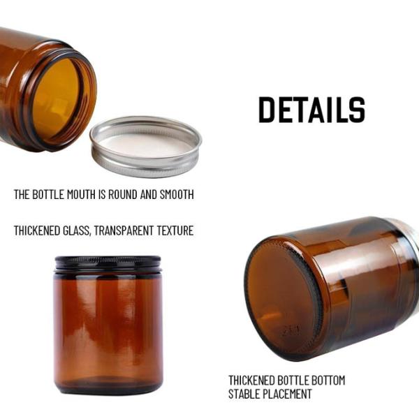 Wholesale Amber Glass Candle Jar-Custom Luxury Finish,Unique Designs Bulk Pricing for Retailers