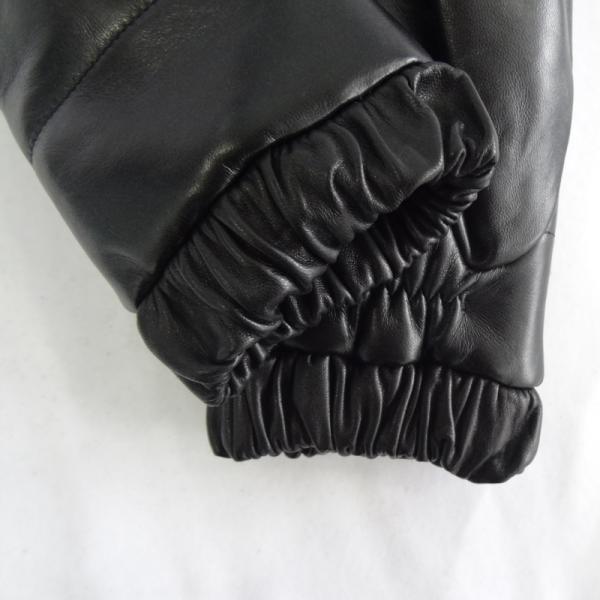 Original hot sale black warm sheepskin leather mitten gloves in winter