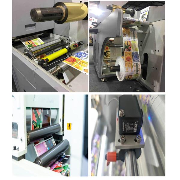 Impressora de Digitas do Inkjet dos enfeites da etiqueta de Digitas com carimbo UV do verniz e da folha