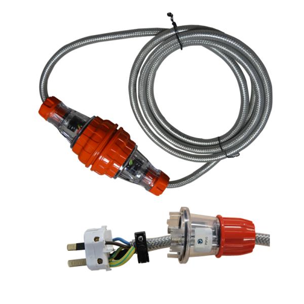 IP66 Waterproof Braided Extension Cable With Industrial Plugs As nzs Plug Power Cord
