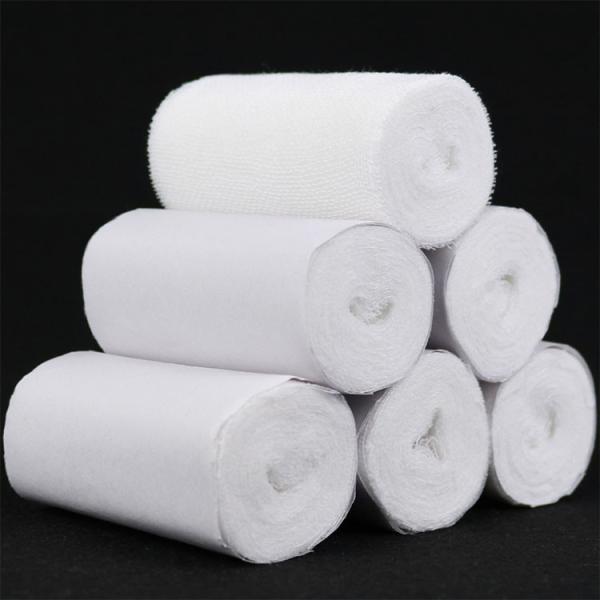 O ISO 100% puro absorvente médico do CE de Gauze Bandage do tecido de algodão certificou