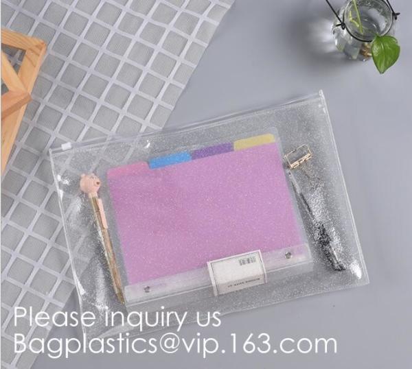 Zipper File Bags File Holders with Grid Travel Pouch as Multipurpose Organizer - Clear Mesh Weatherproof Protection