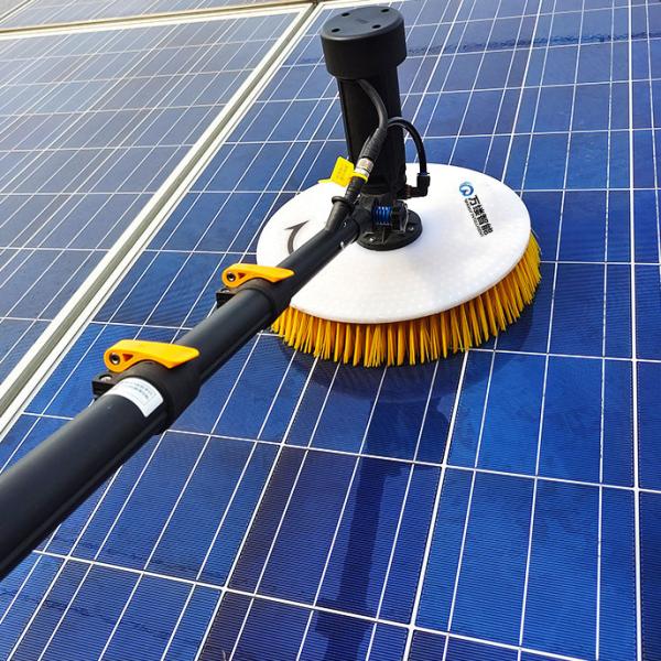 Customizable 24FT Solar Panel Cleaning Brush with Single Head and Carbon Fiber Telescopic Pole