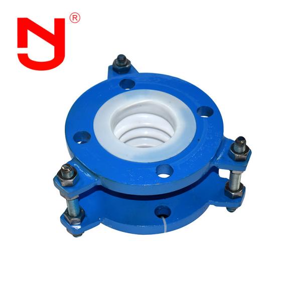 150 Psi Galvanizado PTFE Bellows Conector de Expansão Excelente Resistência Química Flange de Aço de Carbono