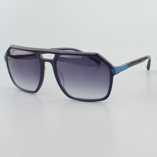 Polarized Lens Double Bridges Acetate Frame Sunglasses
