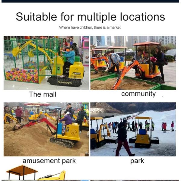 Amusement Entertainment Pleasure Excavator Ride Electric Excavator