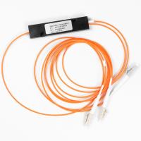 Divisor de Fibra Óptica Relação de Acoplamento LC/UPC 1x2 FBT Acoplador 1*2 FBT Multimodo 850/1310nm 50/125 MM 50/50