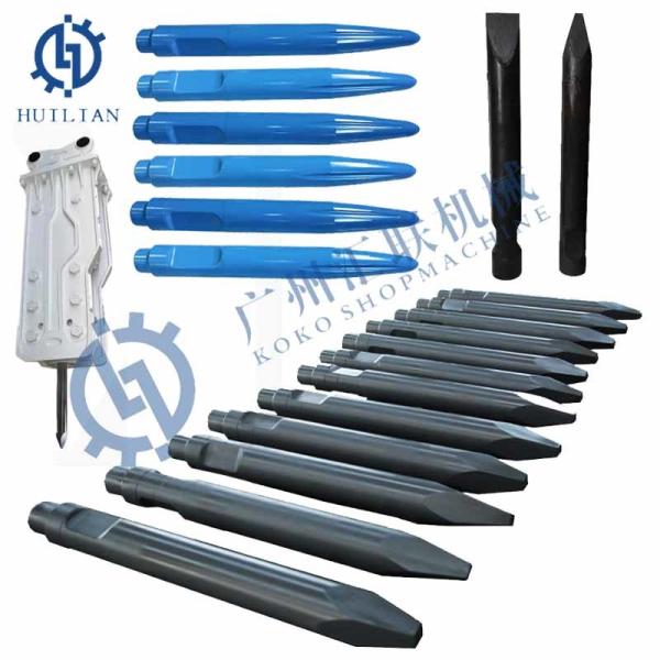 Indeco HP3500 HP3000 HP4000 HP5000 HP7000 HP9000 HP12000 Quebra-cabeça hidráulico martelo Chisel de pedra para peças de martelo de pedra