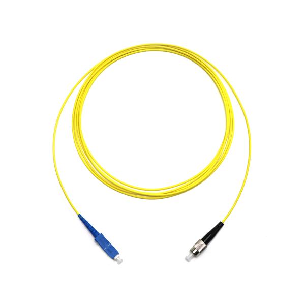 Ftth Fc Sc Single Mode Fiber Optic Patch Cord Simplex / Duplex Pvc Lszh Yellow