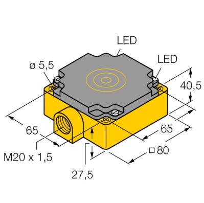 Turck NI50-CP80-VP4X2 - IP67 50mm Non-Contact - Industrial Heavy-Duty Stainless - Inductive Sensor
