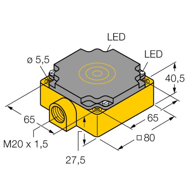 Turck NI50-CP80-VP4X2 - IP67 50mm Non-Contact - Industrial Heavy-Duty Stainless - Inductive Sensor