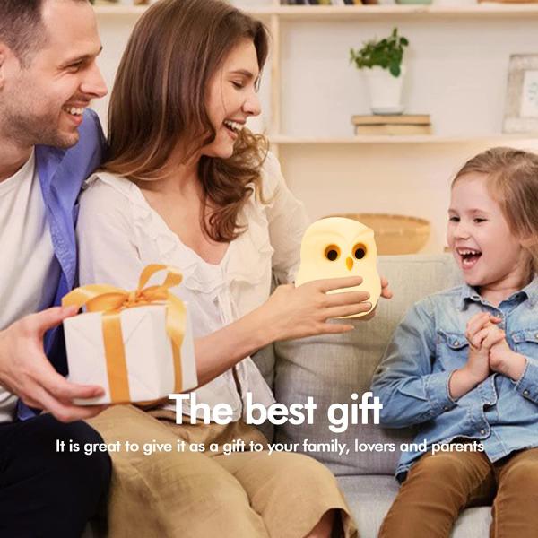 3W Owl Nursing Sleeping Night Light Bedside Lamp Touch Stepless Dimming