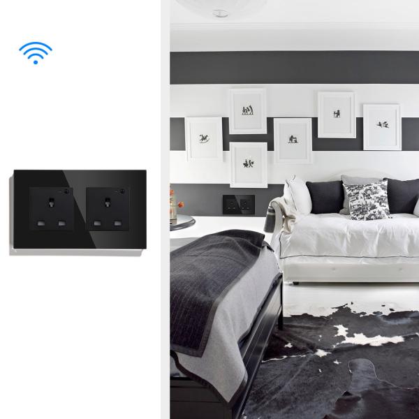 146mm Double UK Wi-Fi Socket