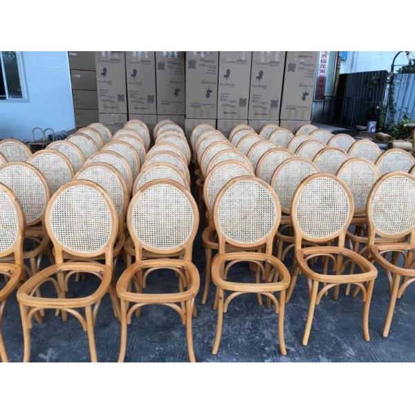 Antique Wedding Reception Banquet French Event Chairs Vintage Rattan Chair for Dining Room