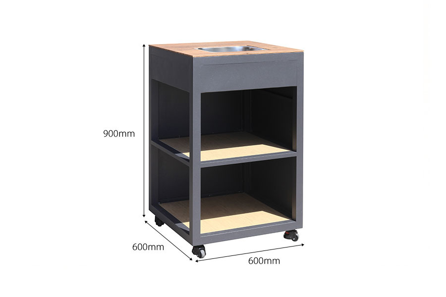 Premium Aluminum Outdoor Kitchen Corner Cabinet With Built In Ice Bin