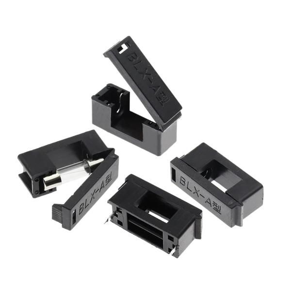 BLX-A 6.3A 250V セラミックガラス PCBマウント ヒューズホルダー 5x20mm ヒューズ用カバー付き