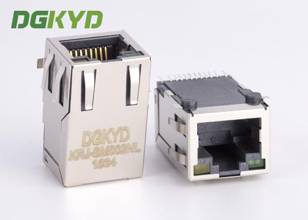 O metal protegeu o conector SMT CAT5 Rj45 Jack magnético do PWB RJ45, diodo emissor de luz de G/Y