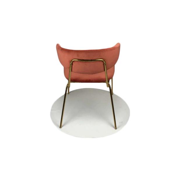 Velvet Seater 750mm Contemporary Leisure Chair with Gold Plating Metal Leg