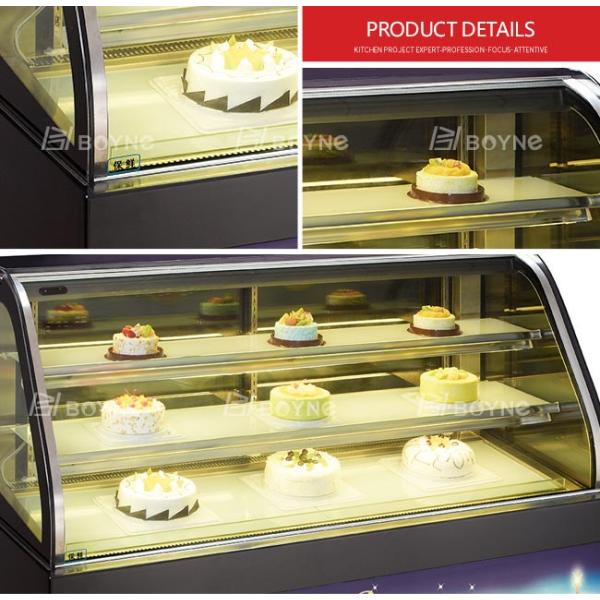 Upright Bench Top Fan Cooling Commercial Cake Display Fridge For Bakery Shop