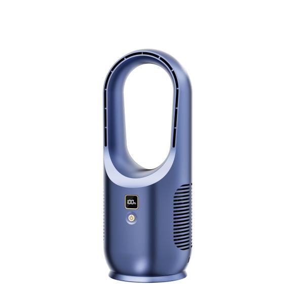 Rechargeable Desktop Bladeless Fan with Battery Power Source 145*145*370MM Dimensions