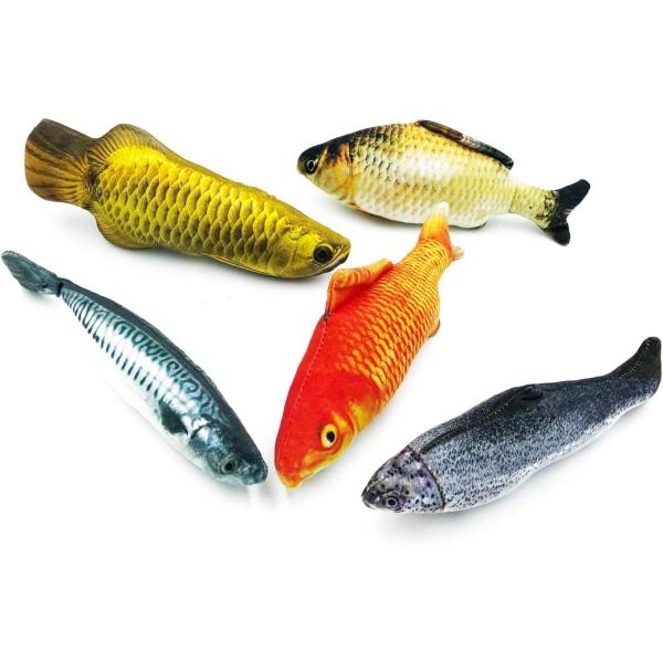Power-driven Creative 3D Carp Fish Shape Cat Toy Safe and Popular for Pet Gifts