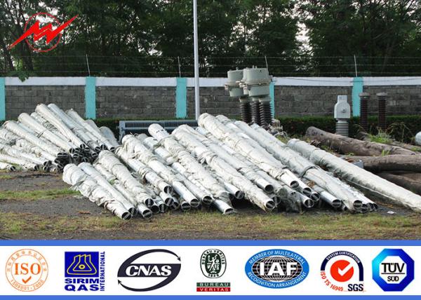 6 Side Steel Utility Poles 8m 2.5kn Easy Maintenance