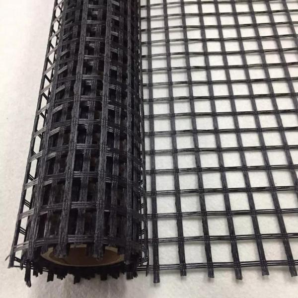 100m/roll PET Warp Knitted Geogrid for Retaining Walls Construction