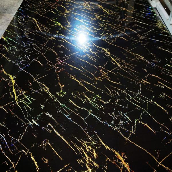 1220*2440 Folha laminada de mármore UV 3d de espessura 3 mm para decoração de parede