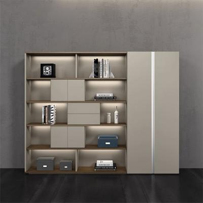 Modern Wooden Particle Board Office Storage File Cabinet with Large Capacity Drawers