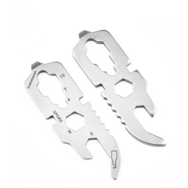 420 Stainless Steel 60MM Multi-Purpose EDC Tool Card Precision Sandblasting Silver Metal Bottle Opener