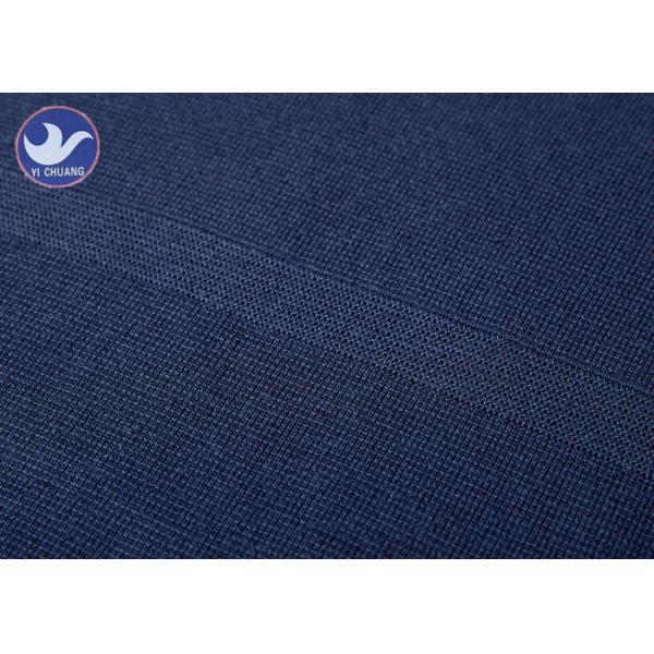 Plain Color Stripes Blue Cable Knit Sweater Mens Round Neck Navy Stylish Jumper