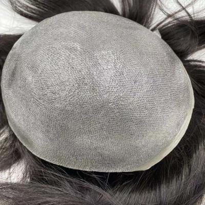 0.02-0.03mm ultra thin skin 100% human hair replacement human hair toupee hair wig for men