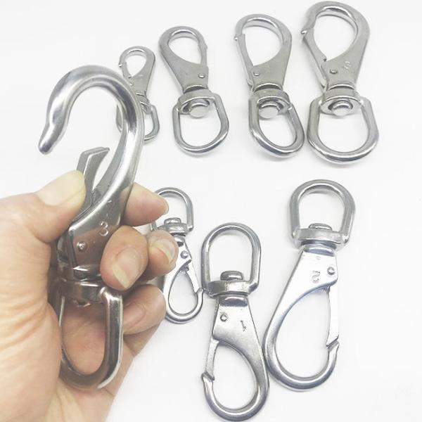 Тяжелая промышленность Черная отделка из нержавеющей стали полированная AISI304 Крутящийся глазный блеск пружинные крюки Крутящийся лопатый крючок