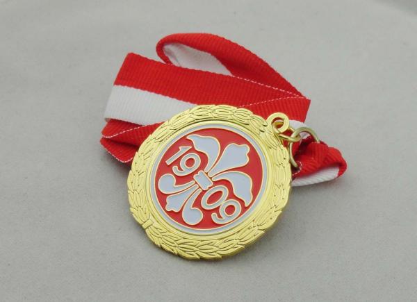 Iron / Brass / Copper Soft Ribbon Medals with Die Struck, Stamped, Die Cast