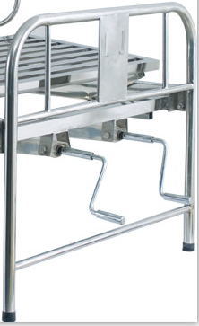 304SUS Lit d'hôpital réglable Manuel de mobilier de lit médical pour patient bariatrique