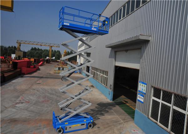 AC Driven System Hydraulic Scissor Lift For Aerial Maintain Low Noise No Emission