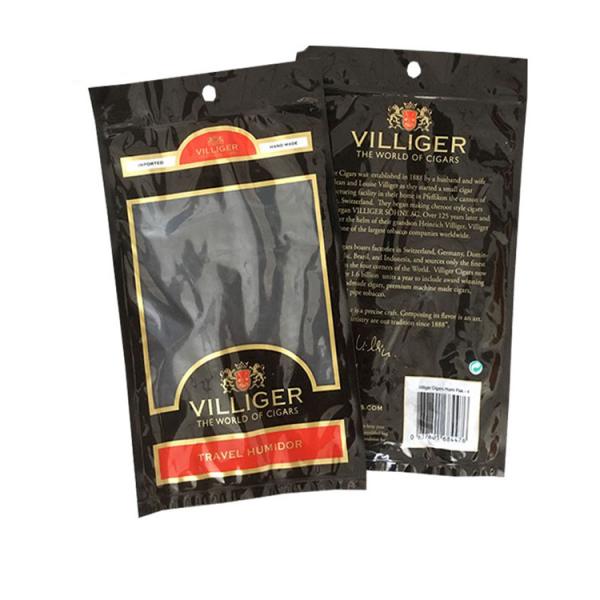 OPP / PE Sealed Packaging Cigar Humidor Bag Hole Dia8mm With Window