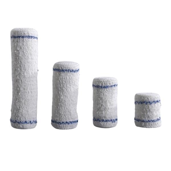 Blue Red White Color Line Medical Cotton Crepe Bandage Elastic Crepe Bandage Spandex Crepe Bandage