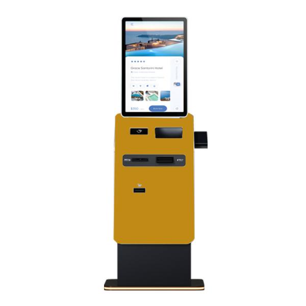 Crtly Touch Screen Self Service Kiosk with Pos Machine Cash Coin Dispenser A4 Printer Self Payment Cash Dispenser Kiosk