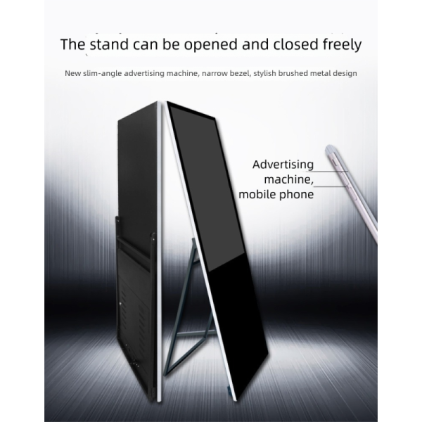 50 Inch Portable Indoor Digital Signage Screen High Contrast All Weather Operation