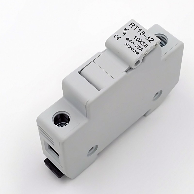 RT18-32 Fuse Base Low Voltage AC Din Rail Fuse Holder with 500V Rated Voltage and 32A Breaking Capacity Cylindrical Fuse Links