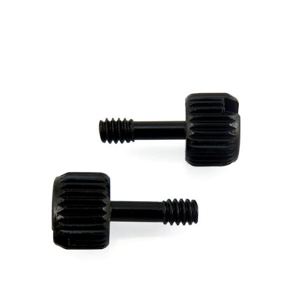 6-32 Parafusos para dedos de metal personalizados de zinco preto, para fixação e decoração em caixas de computador